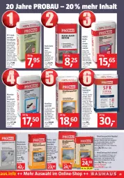 Gazetka promocyjna Bauhaus - Prospekte - Gazetka - ważna od 29.10 do 29.10.2022 - strona 41 - produkty: Bau, eis, feinsteinzeug, Fließspachte, Holz, kleber, latte, natur, naturstein, roba, rwe, sac, spachtel, Ti, wasser, Zement
