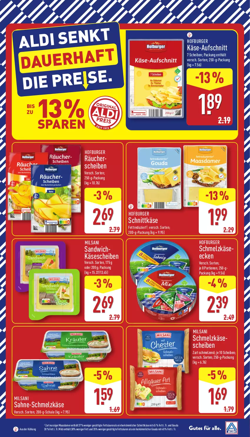 Aktueller Prospekt Aldi Nord - Von Montag - von 06.10 bis 11.10.2025 - strona 3 - produkty: aufschnitt, burger, gouda, Käse, käsescheiben, Maasdam, maasdamer, nuss, sahne, sandwich, Schal, Schale, Schmelzkäse, schnittkäse, Ti