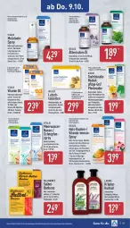 Gazetka promocyjna Aldi Nord - Von Montag - Gazetka - ważna od 11.10 do 11.10.2025 - strona 29 - produkty: Bad, Bau, bonbons, Echinacea, eis, erde, flasche, kirsch, kosmetik, kräuter, krüger, lavendel, mac, medizinprodukt, Meerwasser, natur, natura, orange, orangen, pfeffer, tablet, tablett, Tablette, tee, Ti, vita, vitalis, Vitamin D, Vitamine, wasser, zucker