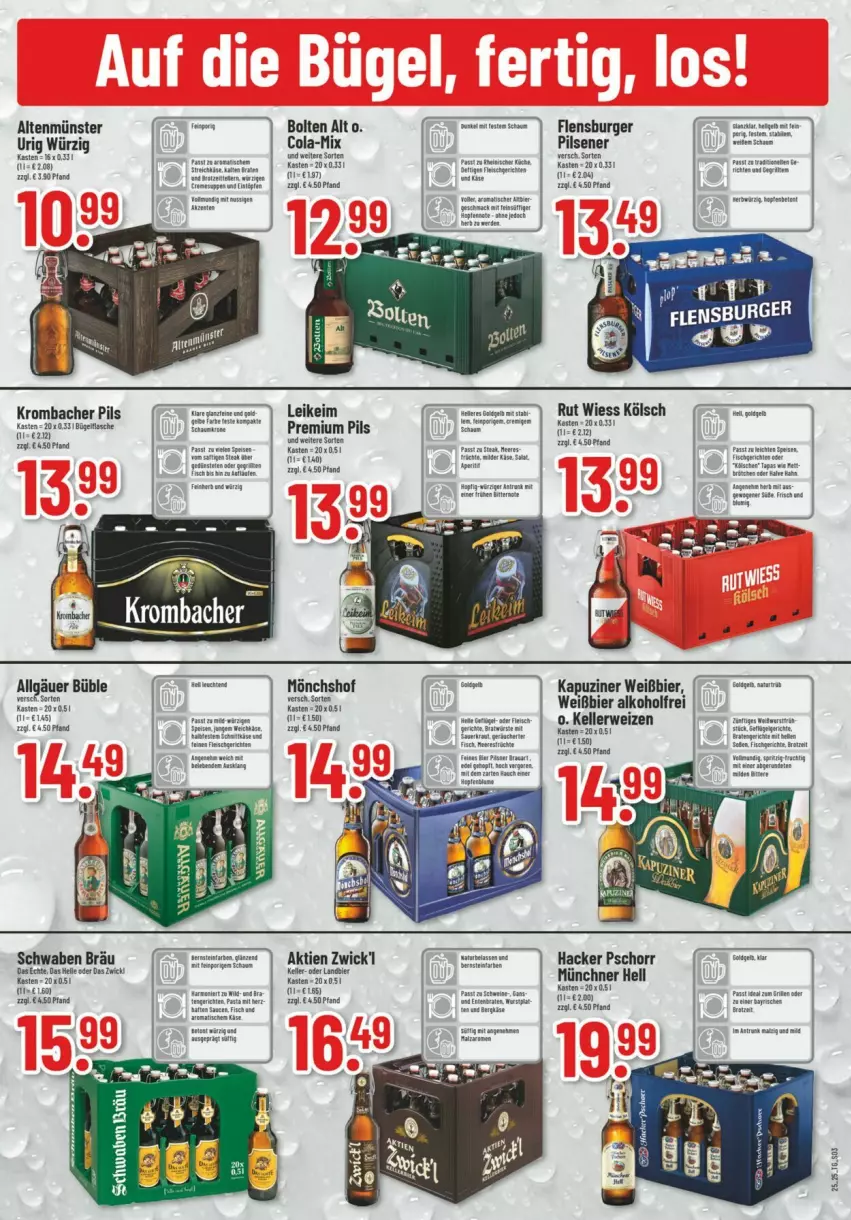 Aktueller Prospekt Trinkgut - Prospekte - von 15.06 bis 21.06.2025 - strona 3 - produkty: alkohol, bier, braten, burger, cola, eier, elle, ente, flensburger, gin, hacker pschorr, krombache, krombacher, krombacher pils, küche, LG, mönchshof, pils, pilsener, premium pils, rwe, Ti, Weißwurst, WICK, wurst