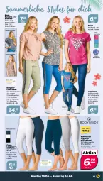 Gazetka promocyjna Netto - Woche 25 - Gazetka - ważna od 24.06 do 24.06.2023 - strona 17 - produkty: Bau, baumwolle, Bengalin, bluse, body, Cap, gin, hose, jeans, leggings, merl, pril, reifen, Ria, shirt, Tasche, taschen, Ti, wolle