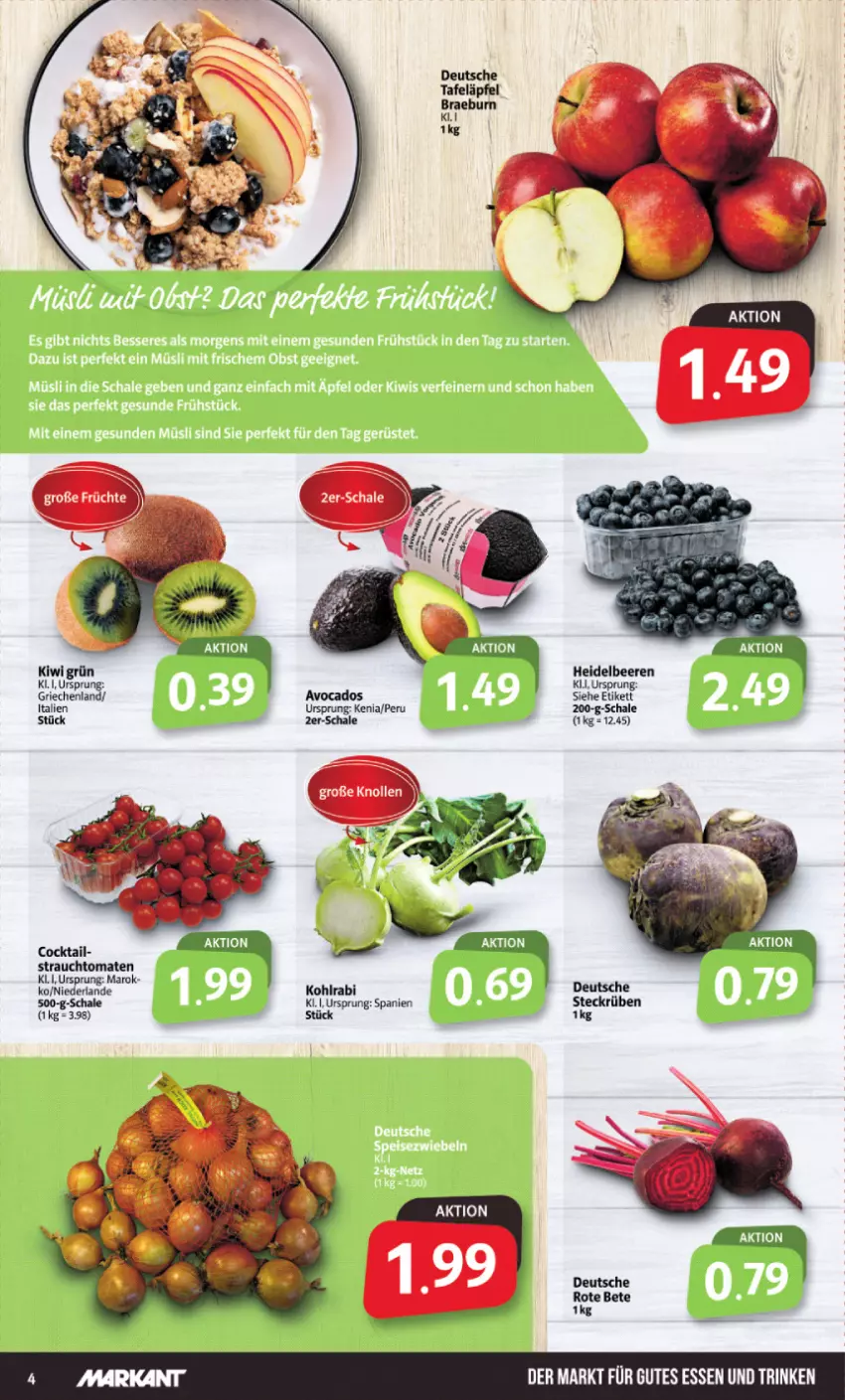 Aktueller Prospekt Markant - Prospekte - von 22.01 bis 27.01.2024 - strona 4 - produkty: avocado, avocados, beere, beeren, cocktail, gutes essen, heidelbeere, heidelbeeren, kiwi, kohlrabi, Rauch, rote bete, Schal, Schale, strauchtomaten, Ti, tomate, tomaten