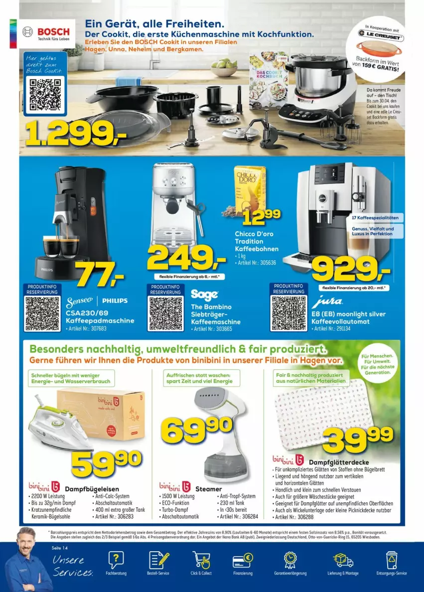 Aktueller Prospekt Euronics - Prospekte - von 09.03 bis 16.03.2022 - strona 14 - produkty: angebot, auto, Bad, bosch, bügel, Bügeleisen, dampfbügeleisen, Dampfglätter, decke, eis, elle, erde, küche, Küchen, küchenmaschine, leine, Liege, nuss, picknickdecke, Rauch, reis, Ria, ring, Schal, Spezi, Ti, tisch, wasser, WICK, Wickelunterlage