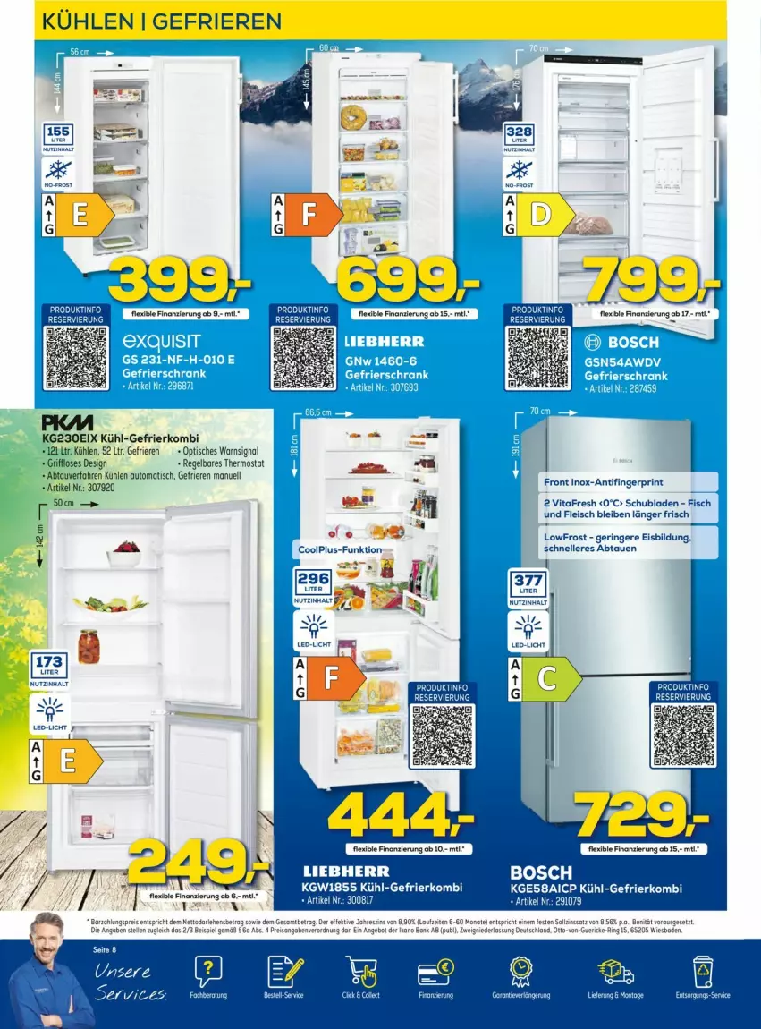 Aktueller Prospekt Euronics - Prospekte - von 09.03 bis 16.03.2022 - strona 8 - produkty: angebot, auto, Bad, Bank, eis, elle, fisch, fleisch, liebherr, reis, ring, schubladen, Signal, thermostat, Ti, tisch, vita, vitafresh