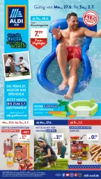Gazetka promocyjna AldiSud - NÄCHSTE WOCHE - Gazetka - ważna od 06.07 do 06.07.2022 - strona 1 - produkty: aldi, auto, Bad, bier, eis, ente, Garten, hängematte, nuss, reis, Ti, wasser, Wasserhängematte