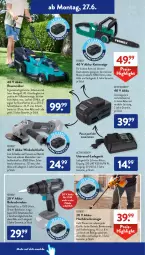 Gazetka promocyjna AldiSud - NÄCHSTE WOCHE - Gazetka - ważna od 06.07 do 06.07.2022 - strona 16 - produkty: akku, Akku-Winkelschleifer, aldi, Arbeitsleuchte, auer, Bau, Bohrschrauber, Brei, bürste, bürsten, eis, elle, ferrex, hochdruckreiniger, Kette, kraft, ladegerät, leine, Leuchte, messer, ohne akku und ladegerät, rasen, rasenmäher, reiniger, Reinigung, reinigungsbürste, reis, Ria, säge, schlauch, senf, Ti, tisch, wasser, Winkelschleifer