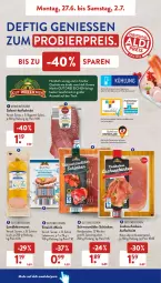 Gazetka promocyjna AldiSud - NÄCHSTE WOCHE - Gazetka - ważna od 06.07 do 06.07.2022 - strona 6 - produkty: aldi, aufschnitt, baguette, Baguette-Salami, bier, eis, fleisch, je 250-g-packung, kabanos, Kamin, Kaminwurz, kräuter, lachs, lachsschinken, landleberwurst, leberwurst, mac, Mantel, natur, reis, ring, sahne, salami, salz, schinken, schnittlauch, schwarzwälder schinken, spitzenqualität, Ti, tisch, wurst