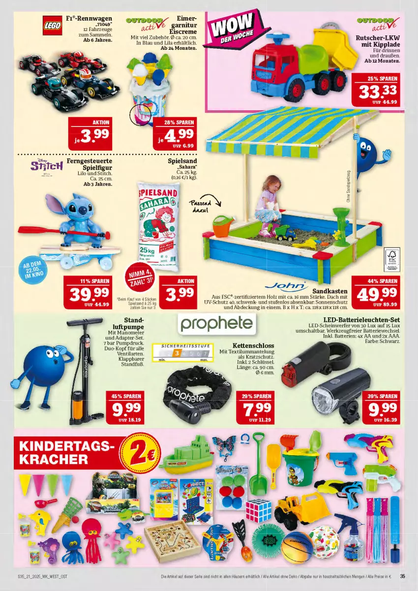 Aktueller Prospekt Marktkauf - Prospekt - von 18.05 bis 24.05.2025 - strona 35 - produkty: adapter, batterie, batterien, creme, eier, eimer, eis, eiscreme, garnitur, Holz, Kette, Kinder, kracher, Leuchte, leuchten, Mantel, ndk, reis, Sandkasten, Sandspielzeug, Schal, sonnenschutz, spielsand, spielzeug, Ti, uv-schutz, werkzeug