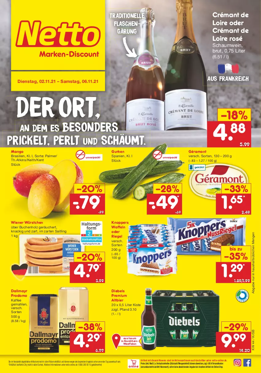 Aktueller Prospekt Netto Marken-Discount - Filial Angebote - von 02.11 bis 06.11.2021 - strona 1