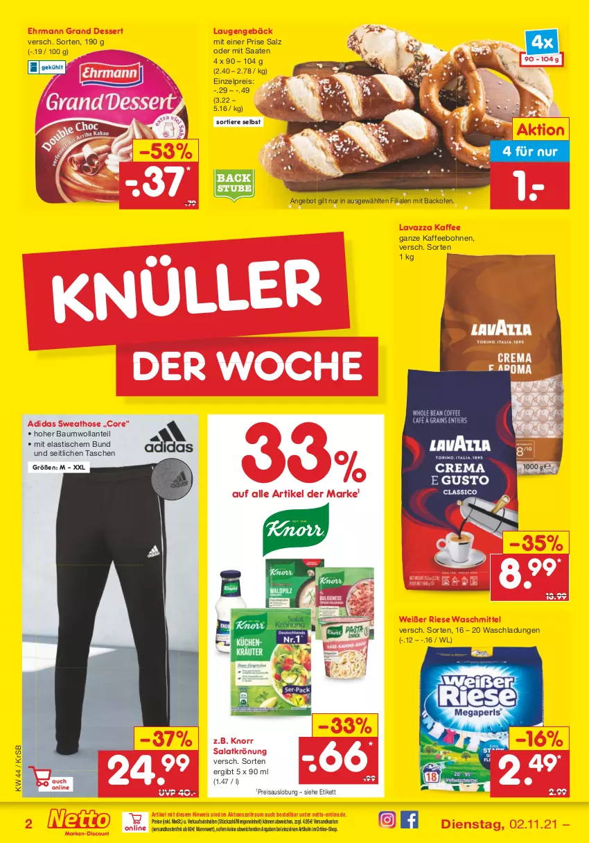 Aktueller Prospekt Netto Marken-Discount - Filial Angebote - von 02.11 bis 06.11.2021 - strona 2