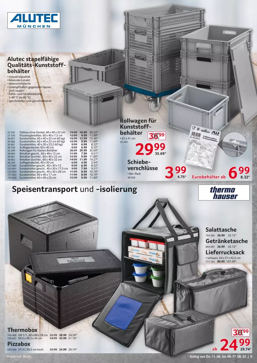 Aktueller Prospekt Selgros - Nonfood - von 11.08 bis 17.08.2022 - strona 9 - produkty: Behälter, decke, Deckel, eis, getränk, getränke, lebensmittel, oxo, pizza, Pizzateig, rucksack, sac, salat, Sport, Tasche, tee