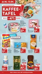 Gazetka promocyjna Aldi Nord - Aldi-Vorschau - Gazetka - ważna od 16.04 do 16.04.2022 - strona 16 - produkty: aldi, aus der tiefkühlung, bärenmarke, beutel, biscotto, bohne, bohnen, bohnenkaffee, butter, Cap, cappuccino, cin, eis, filterkaffee, flasche, getränk, getränke, getränkepulver, jacobs, jacobs krönung, kaffee, Kaffeemilch, kakao, krüger, kuchen, löslicher bohnenkaffee, milch, Nescafé, nesquik, nestlé, reis, riegel, Schmuck, Ti, zucker