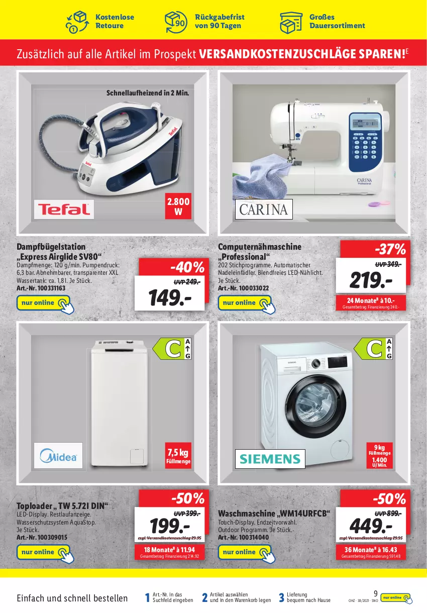 Aktueller Prospekt Lidl - Onlineshop-Highlights der Woche - von 11.09 bis 26.09.2021 - strona 9