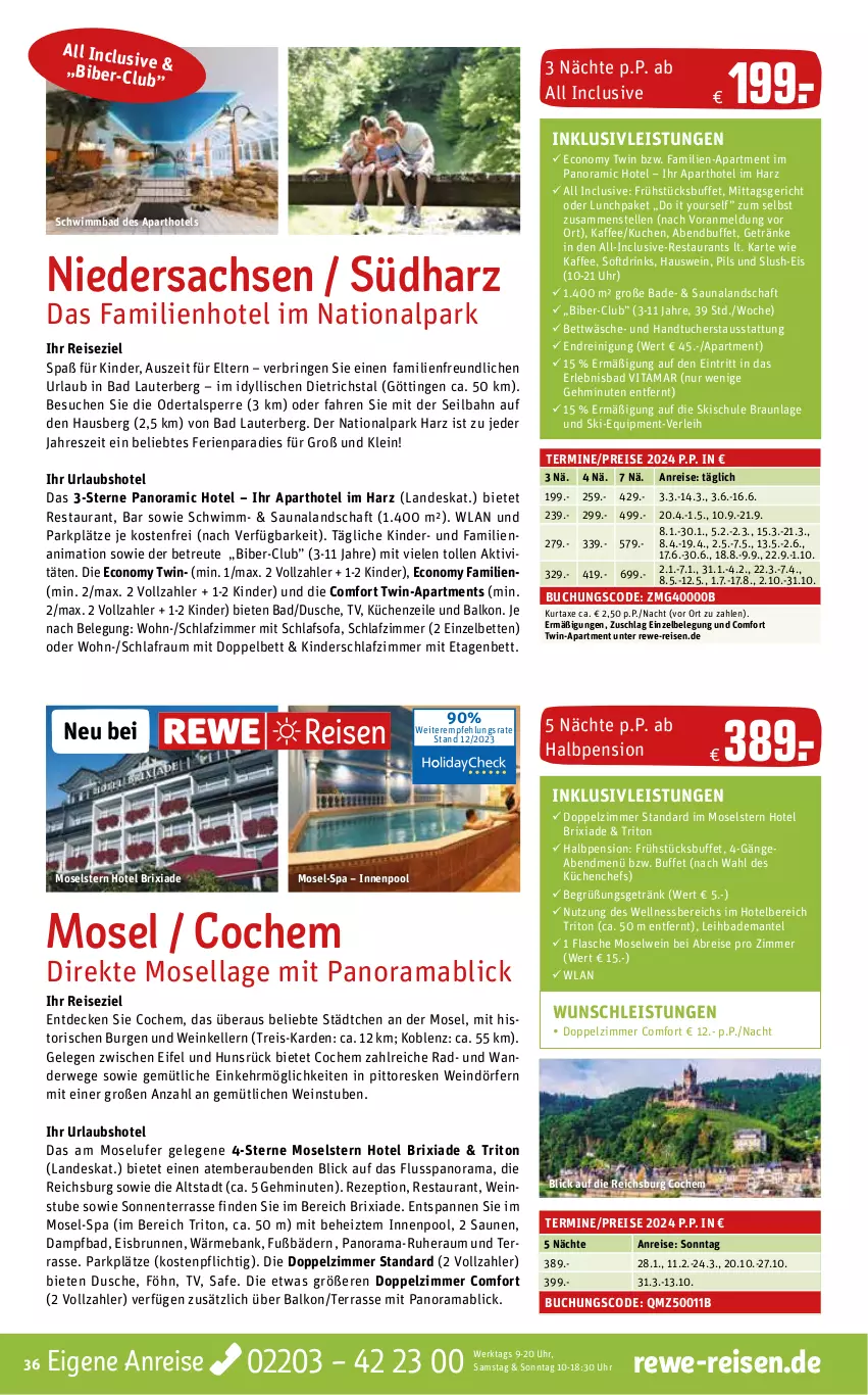 Aktueller Prospekt Rewe Reisen - Reiseprospekt - von 22.12.2023 bis 26.01.2024 - strona 36 - produkty: axe, Bad, Bademantel, Bank, bett, Betten, bettwäsche, braun, Brei, brunnen, buch, decke, drink, drinks, dusche, eis, elle, ente, Etagenbett, flasche, getränk, getränke, handtuch, HP, inklusivleistungen, innenpool, kaffee, Kinder, küche, Küchen, kuchen, Küchenzeile, kurtaxe, mab, Mantel, pils, pool, rama, Reinigung, reis, rezept, ring, rwe, sac, schlafsofa, schlafzimmer, Sofa, stube, Ti, tuc, Tucher, uhr, usb, vita, wein, wellnessbereich, Yo, ZTE