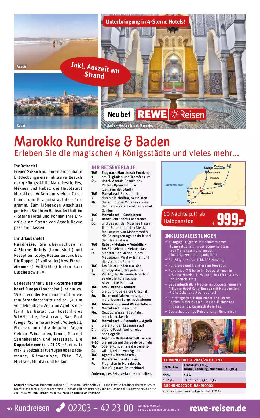 Aktueller Prospekt Rewe Reisen - Reiseprospekt - von 28.07 bis 25.08.2023 - strona 10 - produkty: aust, Bad, Badewanne, ball, Bau, buch, deutschsprachige reiseleitung, dusche, eis, elle, erde, inklusivleistungen, Liege, Maus, ouzo, pool, reis, reiseverlauf, rel, rezept, ring, rum, schirme, Surf, Ti, tisch, uhr, Wanne, wasser