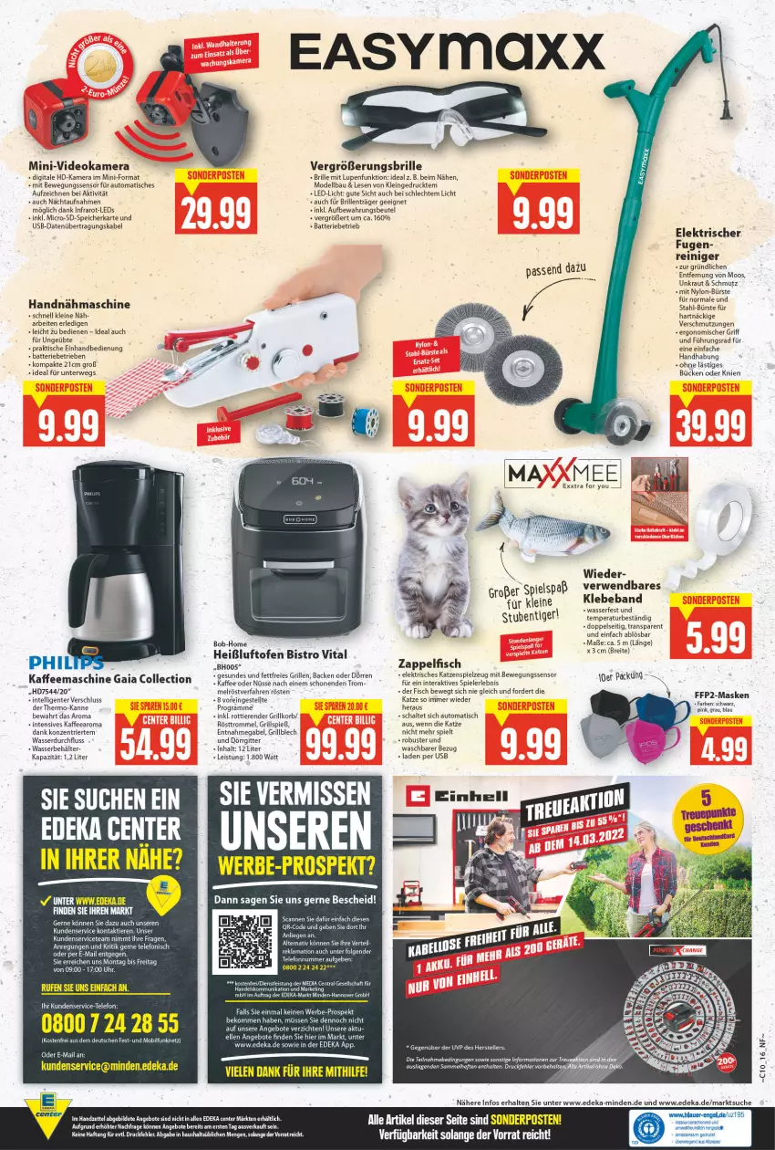 Aktueller Prospekt E Center - Angebote der Woche - von 07.03 bis 12.03.2022 - strona 16 - produkty: angebot, angebote, auto, batterie, Bau, Beba, Behälter, beko, beutel, Bewegungssensor, Brille, bürste, deka, dell, deo, eis, elle, ente, FFP2, fisch, gabel, grill, Hefte, Intel, kaffee, kaffeemaschine, kamera, korb, Kraut, led-licht, leds, leine, LG, Liege, Maske, Mode, Nähmaschine, Ofen, papier, reiniger, rwe, Schal, sonderposten, speicherkarte, Spiele, spielzeug, stube, teller, Ti, Tiere, tisch, trommel, uhr, usb, vita, wasser, Yo