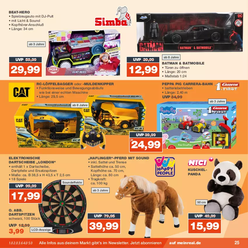 Aktueller Prospekt Real - von 20.11 bis 25.11.2023 - strona 25 - produkty: auto, batterie, Carrera, eis, Elektro, hero, kopfhörer, kraft, Löffel, Peppa Pig, sattel, Spiele, spielzeug, Ti