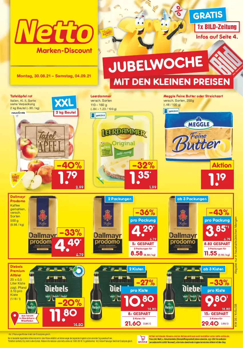 Aktueller Prospekt Netto Marken-Discount - Filial Angebote - von 30.08 bis 04.09.2021 - strona 1