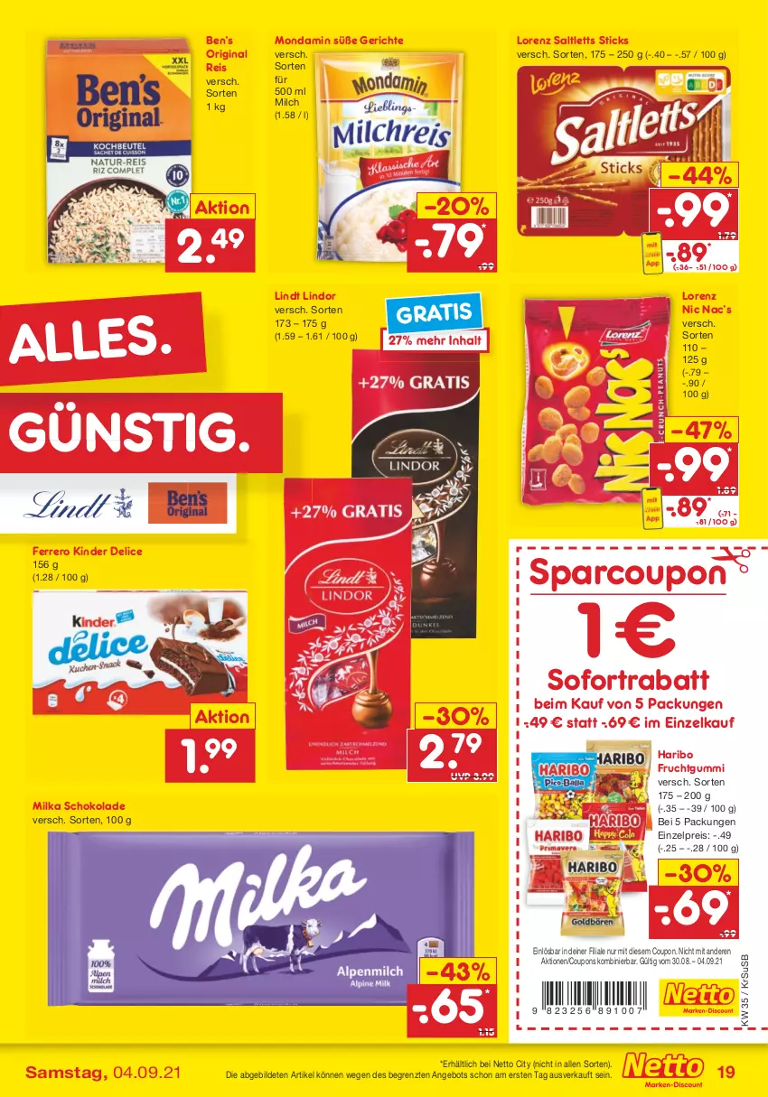 Aktueller Prospekt Netto Marken-Discount - Filial Angebote - von 30.08 bis 04.09.2021 - strona 19