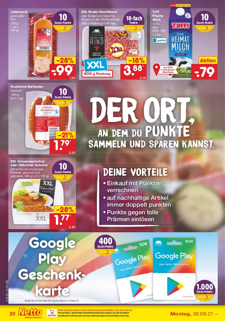 Aktueller Prospekt Netto Marken-Discount - Filial Angebote - von 30.08 bis 04.09.2021 - strona 20