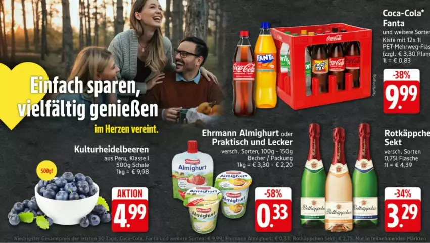 Aktueller Prospekt Edeka - Prospekte - von 12.11 bis 20.11.2024 - strona 1 - produkty: almighur, almighurt, Becher, beere, beeren, ehrmann, ehrmann almighurt, fanta, heidelbeere, heidelbeeren, rwe, Schal, Schale, sekt, Ti