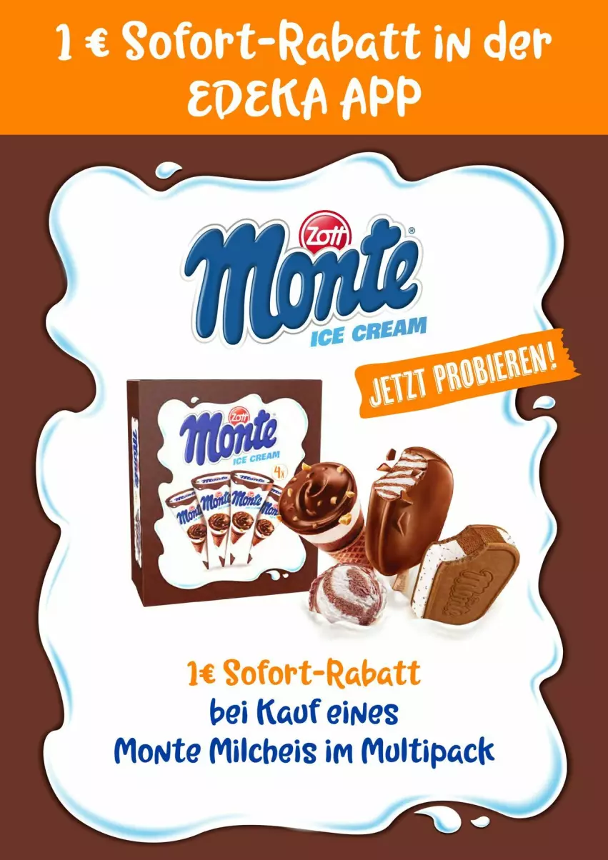 Aktueller Prospekt Edeka - Prospekte - von 28.07 bis 02.08.2025 - strona 30 - produkty: eis, milch, monte, Ti