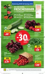 Gazetka promocyjna Lidl - Weihnachts-Magazin - Gazetka - ważna od 31.12 do 31.12.2022 - strona 32 - produkty: Abtei, angebot, bio, bio gurken, discount, eis, ente, feldsalat, frucht, gurke, gurken, magazin, obst, Obst und Gemüse, pflaume, pflaumen, reis, salat, Ti, tomate, tomaten, trauben, und gemüse