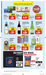 Gazetka promocyjna Lidl - Weihnachts-Magazin - Gazetka - ważna od 31.12 do 31.12.2022 - strona 43 - produkty: angebot, barilla, bier, bio, colgate, creme, dornfelder, eis, elle, franziskaner, fusilli, Handseife, Kinder, kinder schokolade, LG, Müller, Müller-Thurgau, pfanne, Pfanner, reis, rotwein, rum, sagrotan, schogetten, schoko, schokolade, Seife, teller, Ti, wein, weissbier, Weißwein, xxl-packung, zahncreme, ZTE