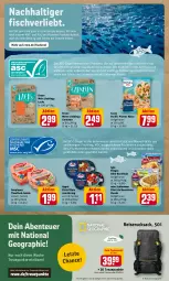 Gazetka promocyjna Rewe - Prospekte - Gazetka - ważna od 13.06 do 13.06.2022 - strona 15 - produkty: à la bordelaise, aqua, backfisch, bio, bordelaise, Cif, eis, ente, erde, filegro, filet, filets, fisch, Fisch und Meeresfrüchte, fische, Fischer, früchte, garnelen, hering, iglo, krone, lachs, meeresfrüchte, natur, Ofen, ofen-backfisch, prawns, preisvorteil, reis, ring, rucksack, sac, salat, salate, saupiquet, Schere, thunfisch, Ti, Wild, ZTE