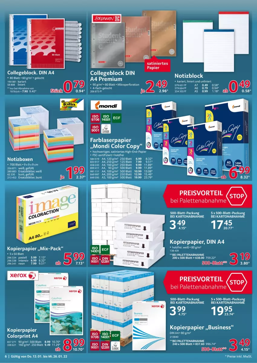 Aktueller Prospekt Selgros - Vorschau:
            Buero - von 13.01 bis 26.01.2022 - strona 6 - produkty: din a4, eier, eis, ente, Holz, kopierpapier, Palette, papier, preisvorteil, reis, tee, Ti