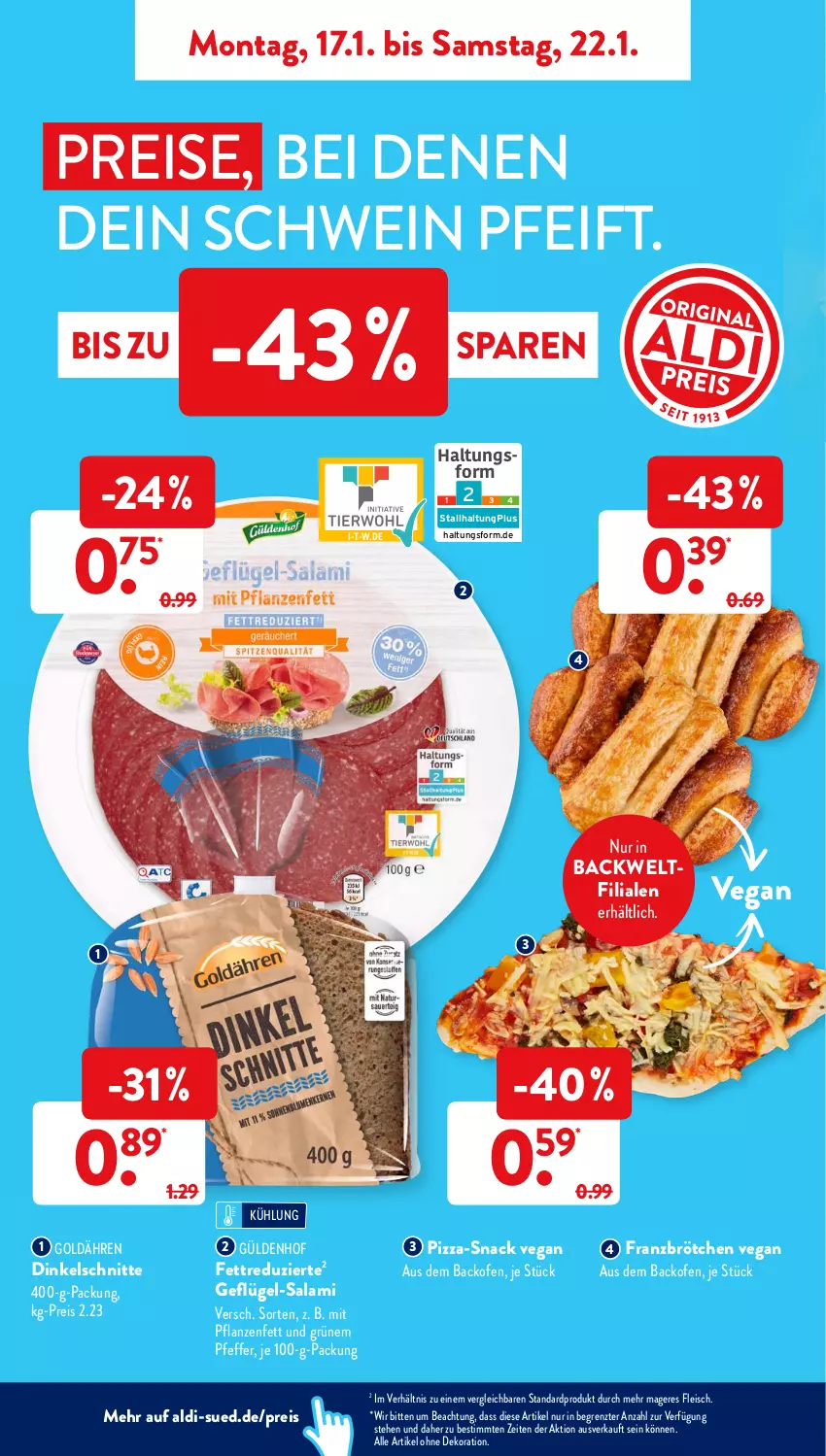 Aktueller Prospekt AldiSud - ALDI Aktuell - von 17.01 bis 22.01.2022 - strona 12 - produkty: aldi, alle artikel ohne dekoration, backofen, brötchen, dekoration, eis, fleisch, Geflügel, Ofen, pfeffer, pflanze, pflanzen, Pflanzenfett, pizza, reis, salami, schwein, snack, Ti, wein, ZTE