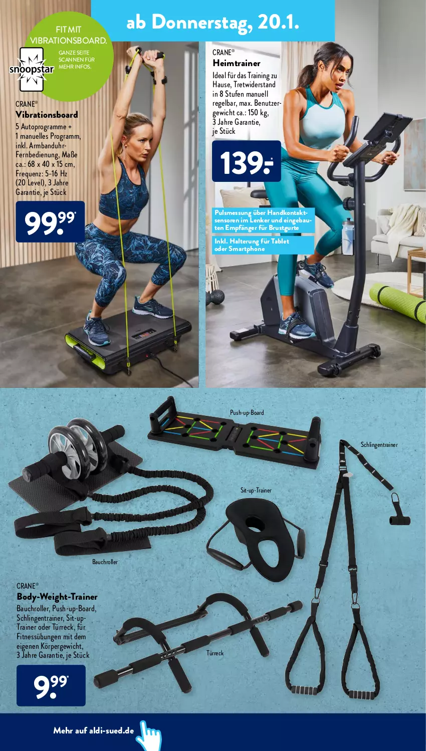 Aktueller Prospekt AldiSud - ALDI Aktuell - von 17.01 bis 22.01.2022 - strona 26 - produkty: aldi, Armband, Armbanduhr, auto, Bau, body, elle, fernbedienung, ndk, Push-up, Roller, smartphone, tablet, Ti, uhr