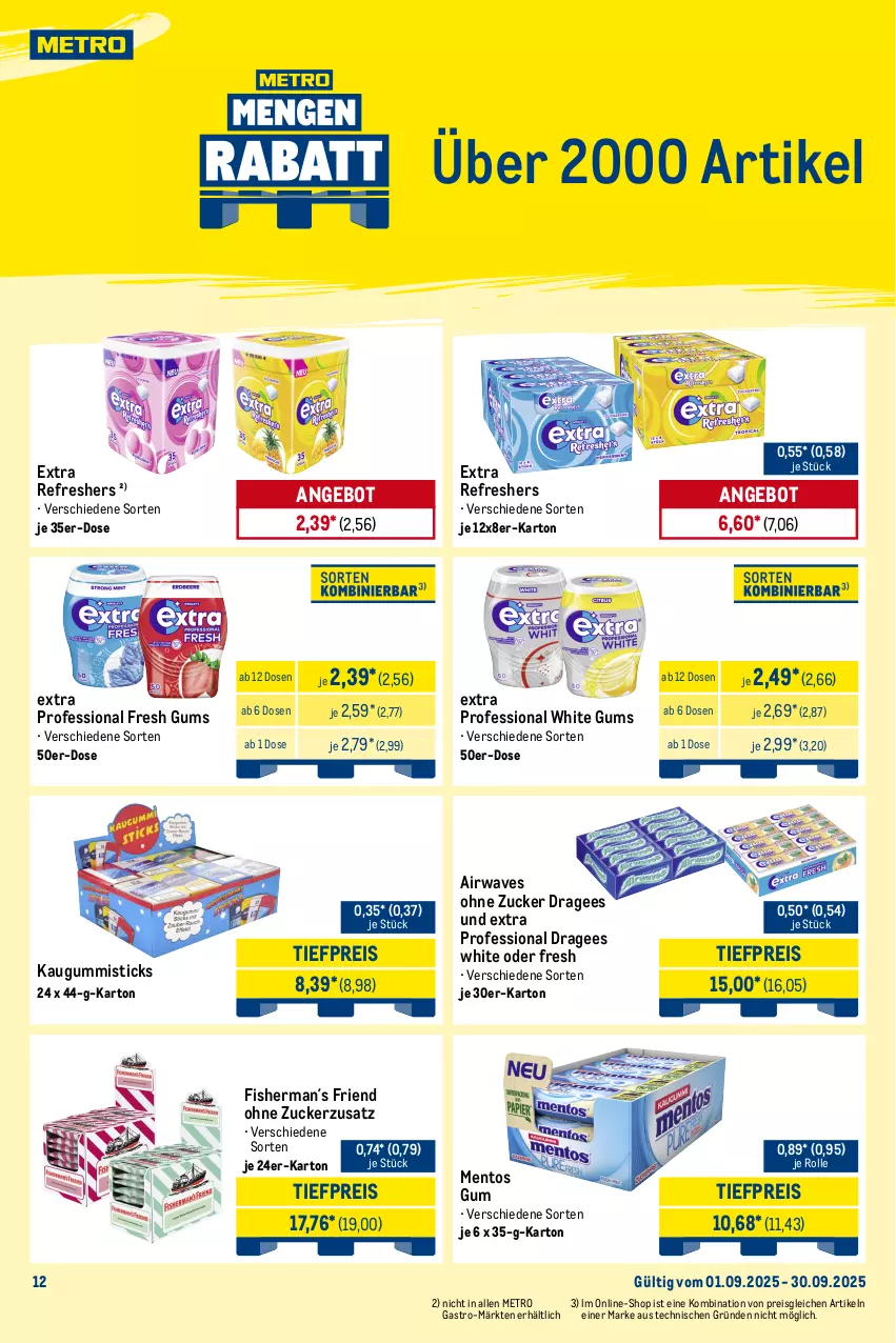 Aktueller Prospekt Metro - Monats-Mix - von 01.09 bis 30.09.2025 - strona 12 - produkty: angebot, beutel, Cap, eis, frucht, fruchtgummi, haribo, kaugummi, kracher, maoam, mentos, Metro, reis, Ti, tiefpreis, trolli, zucker