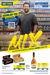 Gazetka promocyjna Metro - Monats-Mix - Gazetka - ważna od 30.09 do 30.09.2025 - strona 1 - produkty: angebot, angebote, chantré, eis, flasche, getränk, getränke, mars, Palette, reis, riegel, snickers, Ti, tiefpreis, twix, wein, weinbrand