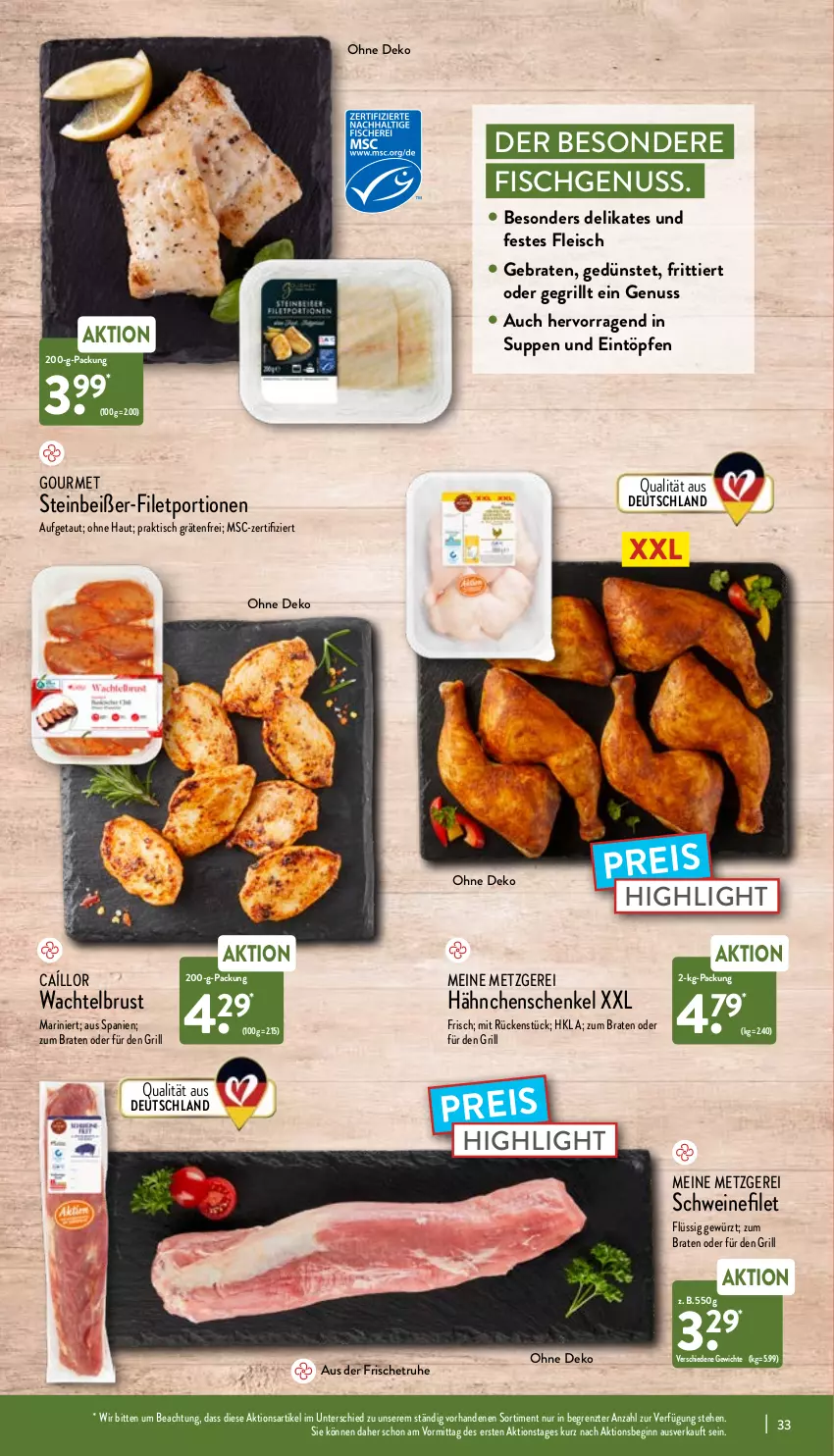 Aktueller Prospekt Aldi Nord - Aldi-Aktuell - von 28.03 bis 02.04.2022 - strona 33 - produkty: braten, eintöpfe, eis, filet, fisch, fleisch, gewürz, gin, grill, hähnchenschenkel, henkel, nuss, reis, schenkel, schwein, schweine, schweinefilet, Steinbeißer, suppe, suppen, Ti, tisch, wein, weine, ZTE