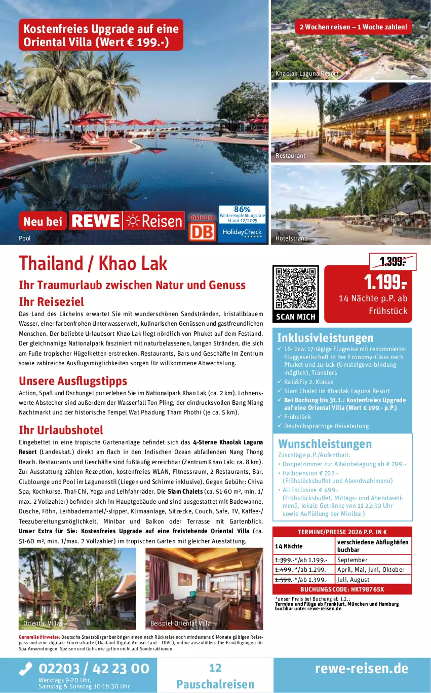 Aktueller Prospekt Rewe Reisen - Reiseprospekt - von 19.12.2025 bis 30.01.2026 - strona 12 - produkty: Bad, Bademantel, Badewanne, bett, buch, Couch, deutschsprachige reiseleitung, dusche, eis, elle, erde, Garten, getränk, getränke, inklusivleistungen, kaffee, Kette, Liege, Mantel, natur, nuss, pool, pril, reis, rel, rezept, rum, rwe, Schal, schirme, slip, Slipper, tee, Ti, uhr, Wanne, wasser, Yo