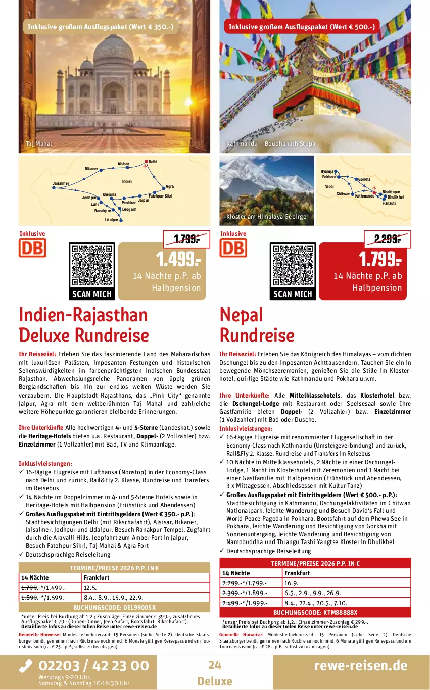 Aktueller Prospekt Rewe Reisen - Reiseprospekt - von 19.12.2025 bis 30.01.2026 - strona 24 - produkty: Amber, arla, Bad, buch, Buddha, deo, deutschsprachige reiseleitung, dusche, eis, elle, erde, HP, inklusivleistungen, Pago, Rana, reis, rel, SANTE, Ti, Tiere, uhr