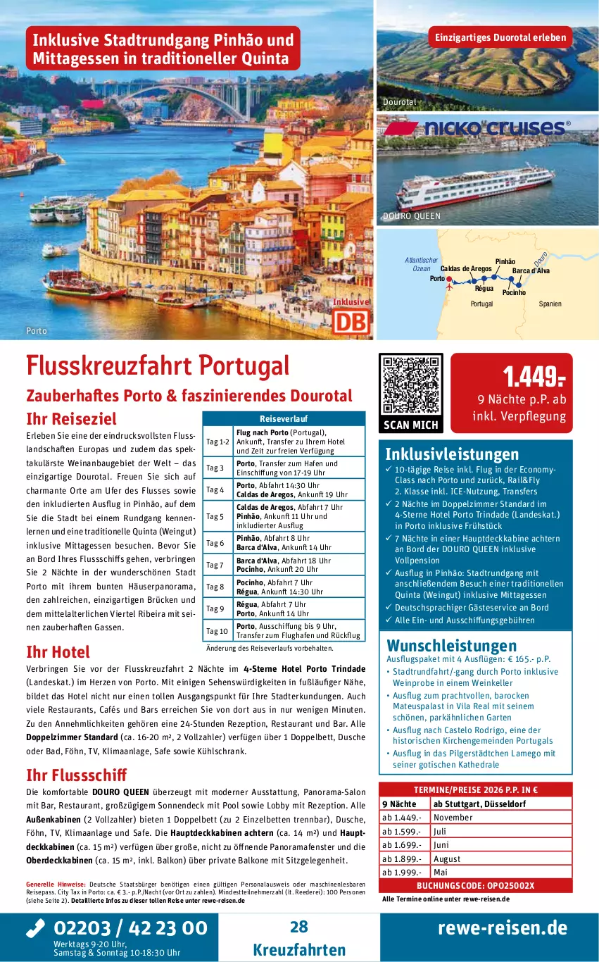 Aktueller Prospekt Rewe Reisen - Reiseprospekt - von 19.12.2025 bis 30.01.2026 - strona 28 - produkty: Bad, Bau, bett, Betten, buch, cin, dusche, eis, elle, erde, fenster, Garten, harman, inklusivleistungen, kreuzfahrten, kühlschrank, LG, mateus, Mode, Persona, pool, rama, reis, reiseverlauf, rel, rezept, rind, ring, Schrank, Ti, tisch, uhr, wein