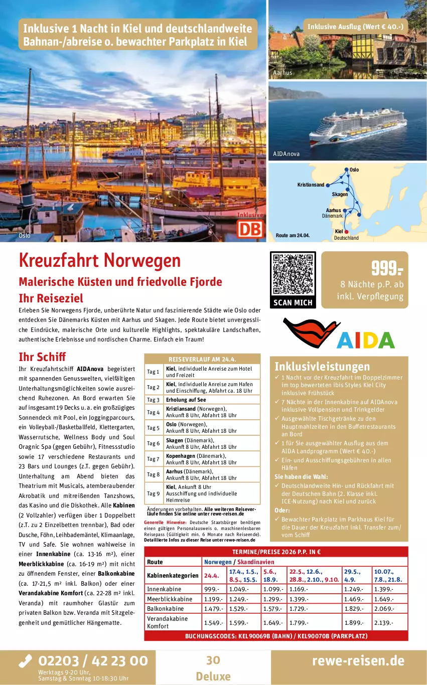 Aktueller Prospekt Rewe Reisen - Reiseprospekt - von 19.12.2025 bis 30.01.2026 - strona 30 - produkty: auer, Bad, bademäntel, balkonkabine, ball, bett, Betten, body, Brei, buch, decke, dusche, eis, elle, fenster, Garten, getränk, getränke, gin, Glastür, hängematte, inklusivleistungen, meerblickkabine, natur, nuss, Persona, pool, reis, reiseverlauf, rel, Rhus, roba, rwe, Thea, Ti, tisch, uhr, wasser, wasserrutsche