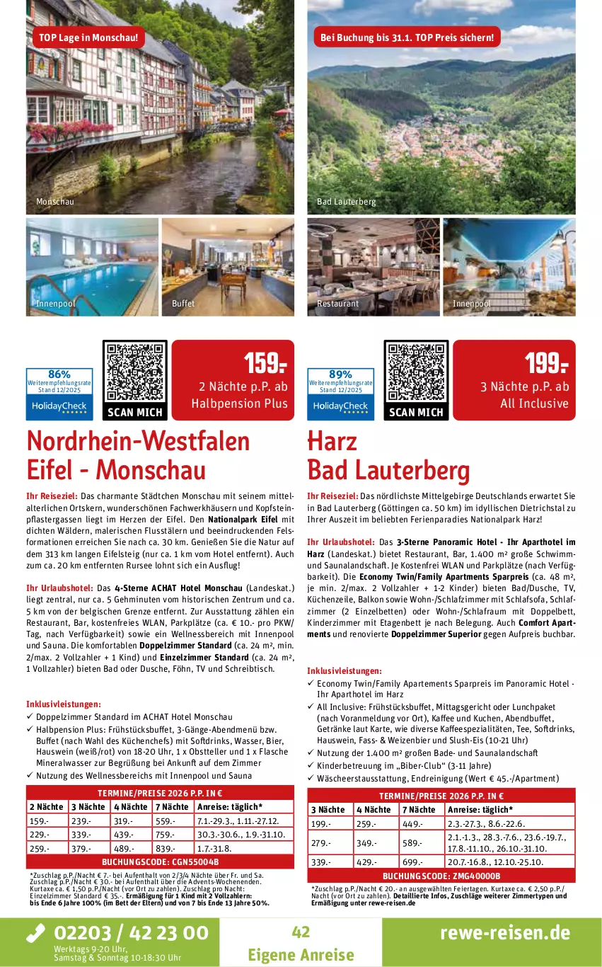 Aktueller Prospekt Rewe Reisen - Reiseprospekt - von 19.12.2025 bis 30.01.2026 - strona 42 - produkty: Alwa, axe, Bad, bett, Betten, bier, buch, drink, drinks, dusche, eier, eis, elle, Etagenbett, flasche, getränk, getränke, harman, HP, inklusivleistungen, innenpool, kaffee, kaffeespezialitäten, Kinder, Kinderzimmer, küche, kuchen, Küchen, Küchenzeile, kurtaxe, LG, mineralwasser, natur, obst, pflaster, pool, Reinigung, reis, rum, schlafsofa, schlafzimmer, schreibtisch, Sofa, Spezi, tee, teller, Ti, tisch, uhr, wasser, wein, wellnessbereich
