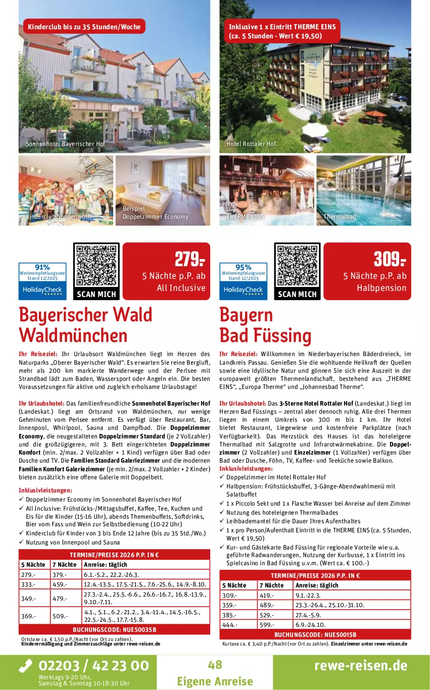 Aktueller Prospekt Rewe Reisen - Reiseprospekt - von 19.12.2025 bis 30.01.2026 - strona 48 - produkty: auer, axe, Bad, Bademantel, bett, bier, buch, drink, drinks, dusche, eis, elle, flasche, inklusivleistungen, innenpool, kaffee, Kinder, kraft, küche, kuchen, kurtaxe, Liege, Mantel, Mode, natur, ndk, pool, reis, rwe, salat, salz, sekt, Sport, tee, Ti, uhr, wasser, Wassersport, wein, Whirlpool
