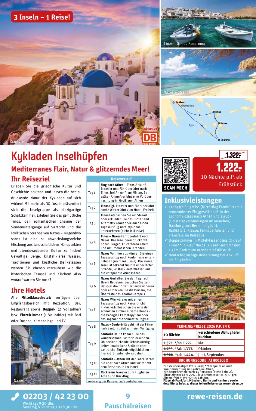 Aktueller Prospekt Rewe Reisen - Reiseprospekt - von 19.12.2025 bis 30.01.2026 - strona 9 - produkty: Bad, buch, decke, deutschsprachige reiseleitung, dusche, eis, erde, frucht, Heu, inklusivleistungen, leine, LG, Mett, natur, reis, reiseverlauf, rezept, Schal, Schmetterling, Ti, tisch, uhr, wasser