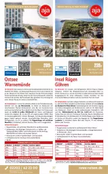 Gazetka promocyjna Rewe Reisen - Reiseprospekt - Gazetka - ważna od 30.01 do 30.01.2026 - strona 37 - produkty: angebot, asti, auer, axe, Bad, Bademantel, bio, brötchen, buch, dusche, eis, ente, erde, Fahrrad, fanta, fisch, Garten, inklusivleistungen, kaffee, kneipp, kuchen, kurtaxe, leine, LG, Liege, mab, Mantel, natur, nivea, pool, rama, reis, rum, rwe, Spezi, tee, Ti, tisch, uhr, wellnessbereich
