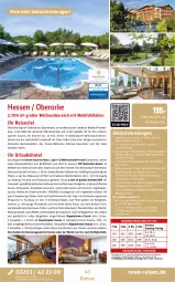 Gazetka promocyjna Rewe Reisen - Reiseprospekt - Gazetka - ważna od 30.01 do 30.01.2026 - strona 43 - produkty: Alwa, angebot, angebote, auer, axe, Bad, Bademantel, Bau, Brei, buch, dusche, ecco, eis, Elan, elle, erde, flasche, Garten, gutschein, hausmarke, inklusivleistungen, innenpool, küche, Küchen, kurtaxe, LG, Liege, Mantel, mineralwasser, Mode, Mountainbike, natur, ndk, pool, reis, ring, salz, slip, Slipper, Sport, Tasche, tee, Ti, Tiere, tisch, uhr, wasser, wellnessbereich, Wild, Yo, ZTE