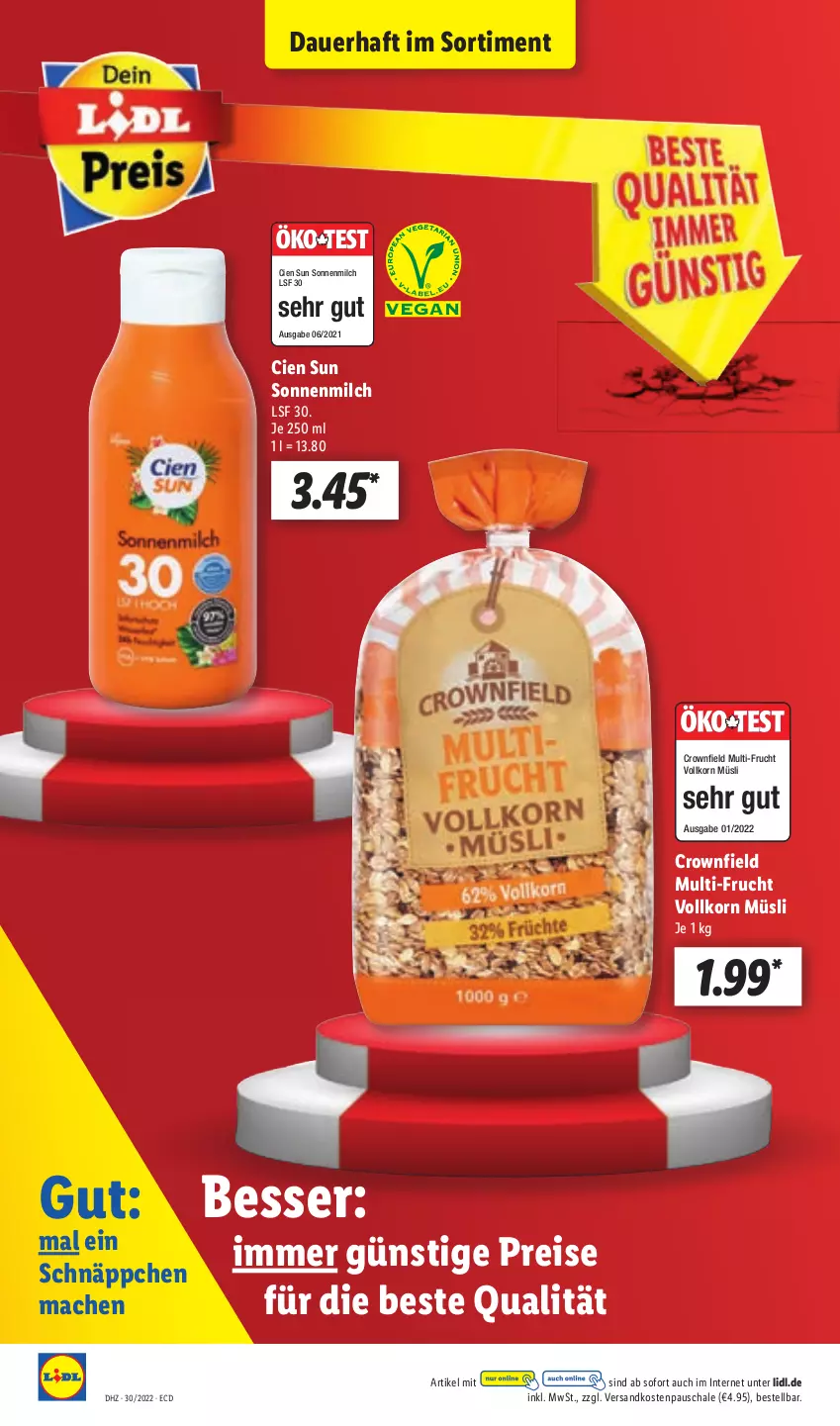 Aktueller Prospekt Lidl - Aktionsprospekt - von 25.07 bis 30.07.2022 - strona 58 - produkty: angebot, angebote, auer, Bau, baumwoll-bettwäsche, baumwolle, bett, bettwäsche, Cien, decke, eis, elle, erde, federkern, frucht, komfortschaum-matratze, korn, kraft, leine, LG, Liege, mac, matratze, matratzen, milch, müsli, ndk, reis, rel, Schal, Schale, Schaummatratze, schnäppchen, sonnenmilch, spannbettlaken, Tasche, taschen, taschenfederkern-matratze, telefon, Ti, topper, uhr, wein, wolle