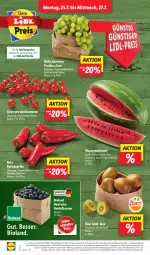 Gazetka promocyjna Lidl - Aktionsprospekt - Gazetka - ważna od 30.07 do 30.07.2022 - strona 2 - produkty: Abtei, aktionspreis, angebot, beere, beeren, bio, bioland, discount, eis, Elan, elle, frucht, heidelbeere, heidelbeeren, kiwi, Kiwi Gold, magazin, melone, melonen, obst, paprika, Rauch, reis, Spitzpaprika, strauchtomaten, Ti, tomate, tomaten, trauben, und gemüse, wasser, wassermelone, wassermelonen