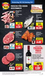 Gazetka promocyjna Lidl - Aktionsprospekt - Gazetka - ważna od 30.07 do 30.07.2022 - strona 33 - produkty: asti, bier, bio, burger, discount, Dorade, dorade royal, eis, fisch, fische, Fischer, fleisch, geschnetzeltes, gewürz, grill, hamburger, lebensmittel, mac, medaillons, Meister, monitor, Nackensteak, nackensteaks, preisvorteil, pril, pute, Putengeschnetzeltes, reis, rind, rotwein, schwein, schweine, schweinenacken, steak, steaks, thunfisch, Ti, wein, weine, wurst, Zelt