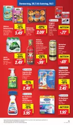 Gazetka promocyjna Lidl - Aktionsprospekt - Gazetka - ważna od 30.07 do 30.07.2022 - strona 35 - produkty: alkohol, angebot, backmischung, bürste, Dr. Beckmann, drink, eis, elle, frucht, fruchtsaft, gin, Kugel, mcennedy, mit frucht, Muffin, muffins, natur, pils, pilsener, preisvorteil, premium pils, reis, rel, saft, sagrotan, Seife, steiner, teller, teppich, Ti, volvic, warsteiner, ZTE