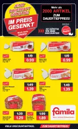 Gazetka promocyjna Famila - Prospekte - Gazetka - ważna od 03.02 do 03.02.2024 - strona 1 - produkty: angebot, angebote, auer, brot, butter, dauertiefpreis, discount, eis, Eiweißbrot, korn, reis, sandwich, Ti, tiefpreis, toast, vita