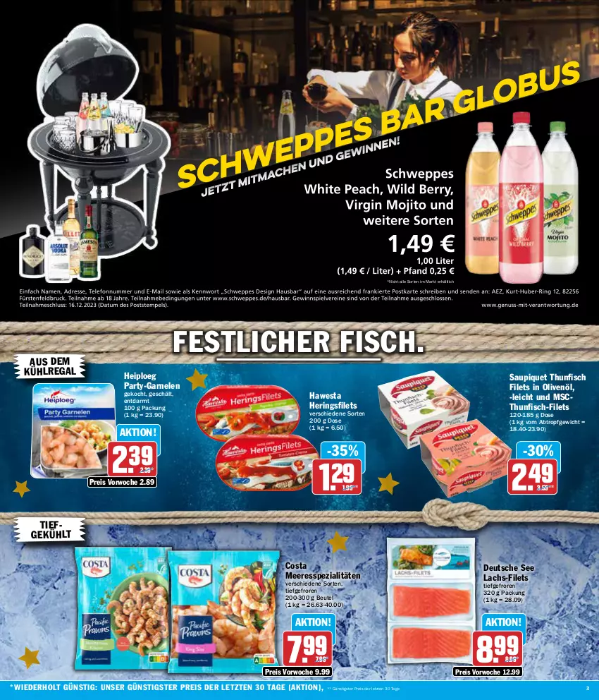 Aktueller Prospekt Aez - Prospekte - von 11.12 bis 16.12.2023 - strona 3 - produkty: aus dem kühlregal, beutel, eis, filet, filets, fisch, garnelen, hawesta, hering, Herings, heringsfilets, in olivenöl, kühlregal, lachs, olive, oliven, olivenöl, regal, reis, ring, saupiquet, Spezi, thunfisch, thunfisch filets, Ti, ZTE